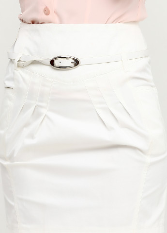Молочная кэжуал однотонная юбка Alvina мини