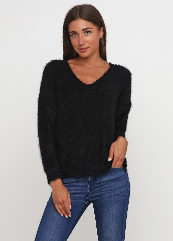 Черный демисезонный пуловер пуловер Miss Poem