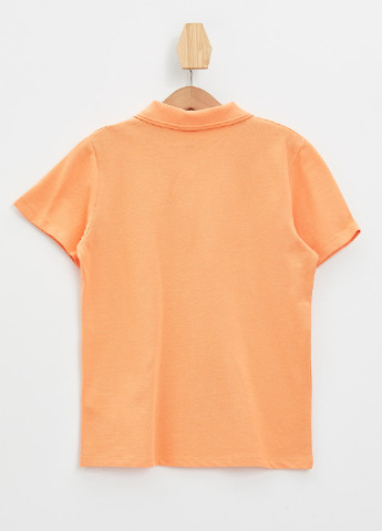 Оранжевая детская футболка-поло для мальчика DeFacto