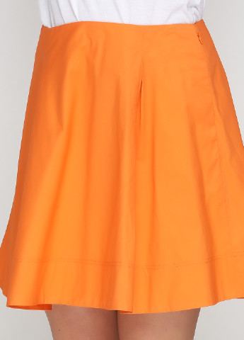 Оранжевая кэжуал однотонная юбка Ralph Lauren миди