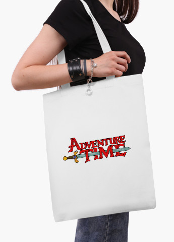 Еко сумка шоппер біла Час пригод час Пригод (Adventure Time) (9227-1582-WT-2) екосумка шопер 41*35 см MobiPrint (219111116)