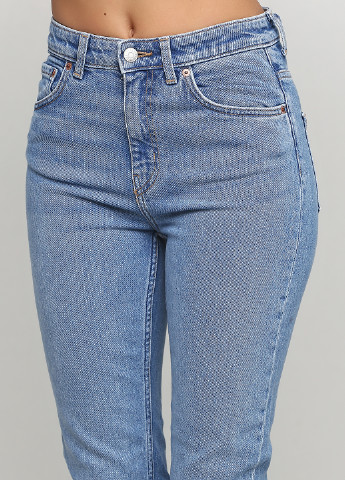 Голубые демисезонные скинни джинсы MTWTFSS Weekday