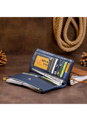 Жіночий шкіряний гаманець 18,5х9х1,5 см st leather (252134176)
