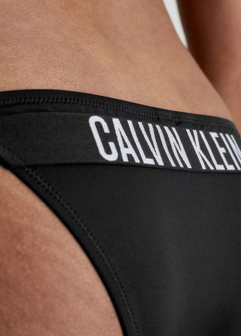 Черные купальные трусики с логотипом Calvin Klein
