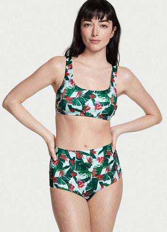 Зеленый летний купальник (лиф, трусы) раздельный, топ Victoria's Secret