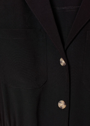 Комбінезон H&M однотонний чорний кежуал поліестер