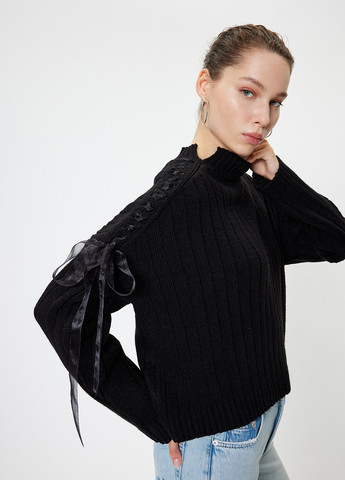 Черный демисезонный свитер KOTON