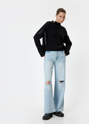 Черный демисезонный свитер KOTON