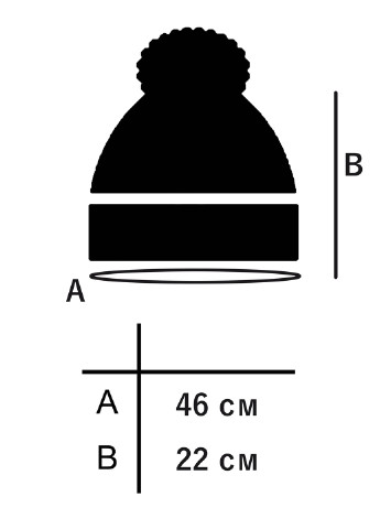 Шапка Norway с бубоном черная Custom Wear (256512292)