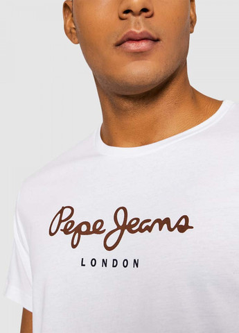 Біла футболка Pepe Jeans London
