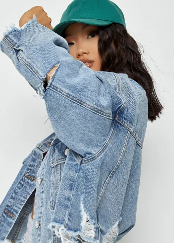 Синяя демисезонная куртка Missguided