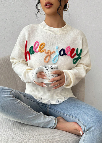 Белый демисезонный джемпер джемпер SHEIN