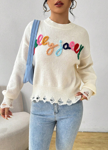 Белый демисезонный джемпер джемпер SHEIN