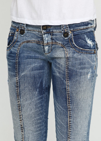 Джинси Sexy Woman завужені однотонні сині джинсові