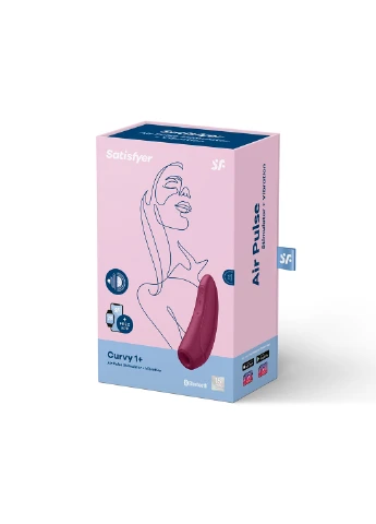 Вакуумний кліторальний стимулятор Curvy 1+ Rose Red з керуванням через інтернет Satisfyer (254151551)