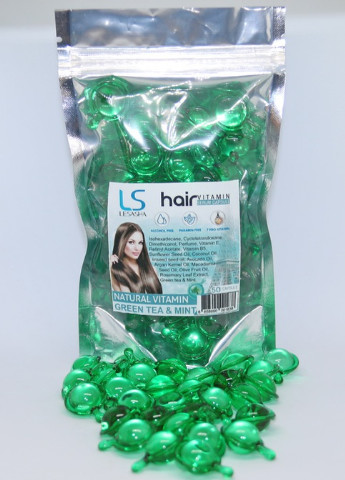 Капсули для волосся Hair Serum Vitamin c зеленим чаєм і м'ятою, 50 шт Lesasha (251706121)