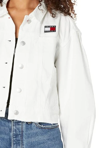 Белая демисезонная куртка Tommy Hilfiger