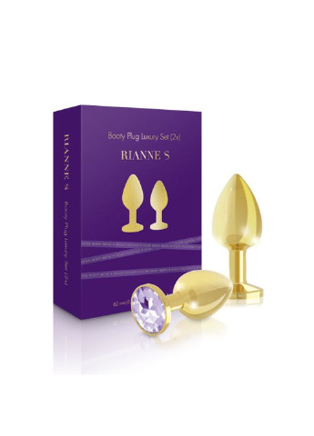 Набір металевих анальних пробок з кристалом - Booty Plug Luxury Set RIANNE S (252297571)