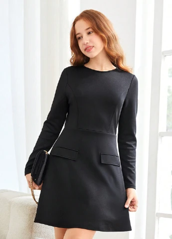 Чорна сукня SHEIN (331535831)