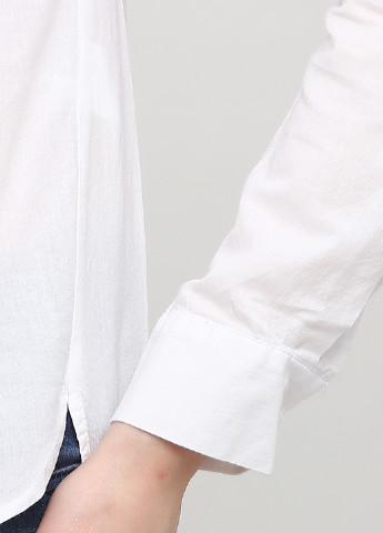 Белая кэжуал рубашка однотонная Madoc Jeans