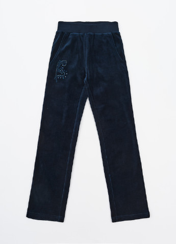 Темно-синие кэжуал демисезонные брюки Deloras