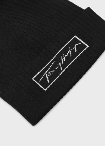 Шапка Tommy Hilfiger біні логотип чорна кежуал бавовна