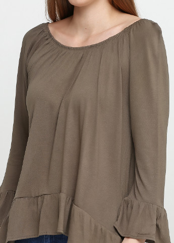 Оливковая (хаки) летняя блуза Soyaconcept