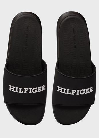 Черные пляжные шлепанцы Tommy Hilfiger