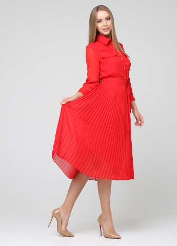 Красное кэжуал платье клеш Brunello de Neri