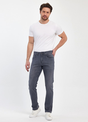 Серые демисезонные прямые джинсы Trend Collection