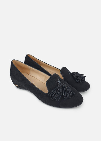 Toleeao Жіночі лофери з пензликами чорного кольору з экозамши чорний з штучна замша, — демісезон (252654886)