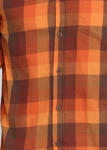 Оранжевая кэжуал рубашка в клетку Wesc с длинным рукавом