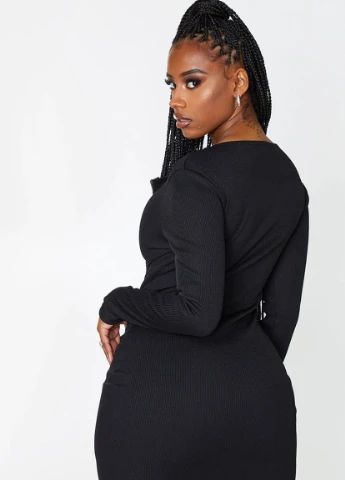 Чорна кежуал сукня PrettyLittleThing однотонна