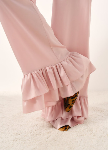 Розовая всесезон пижама (рубашка, брюки) рубашка + брюки Gepur