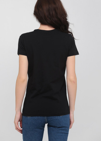 Чорна всесезон футболка жіноча з круглим коміром Stedman