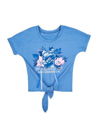 Голубая летняя футболка Ляля