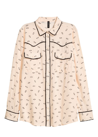 Персиковая демисезонная блуза H&M