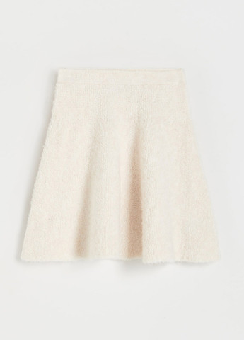 Молочная кэжуал однотонная юбка Reserved клешированная