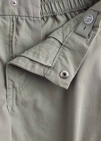 Серые кэжуал демисезонные брюки карго H&M