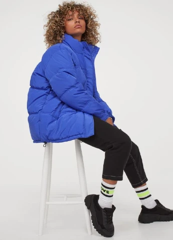 Синяя зимняя куртка H&M