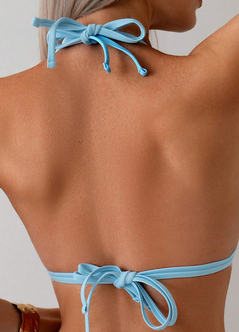 Блакитний літній купальник (ліф, трусики) бікіні, роздільний SHEIN