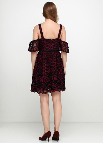 Бордовое кэжуал платье Francesca's с геометрическим узором