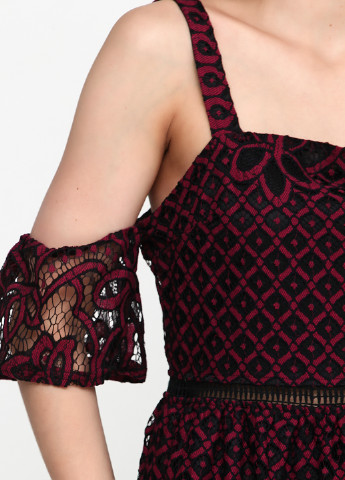Бордовое кэжуал платье Francesca's с геометрическим узором