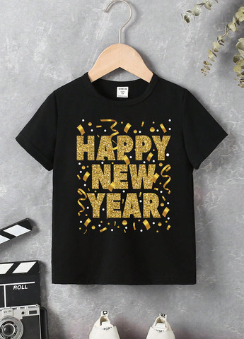 Черная летняя футболка SHEIN