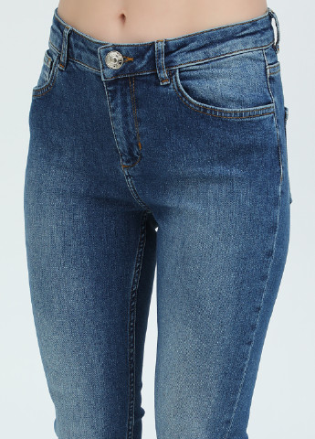 Синие демисезонные скинни джинсы Twinset