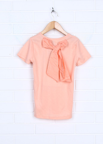 Персиковая летняя футболка с коротким рукавом Mini Molly
