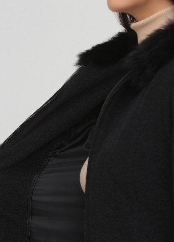 Темно-сіре демісезонне Пальто однобортне Nina Vladi