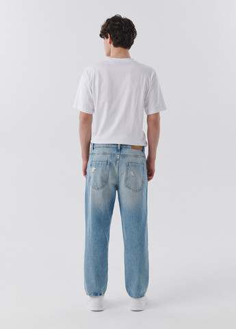 Голубые демисезонные зауженные джинсы Cropp