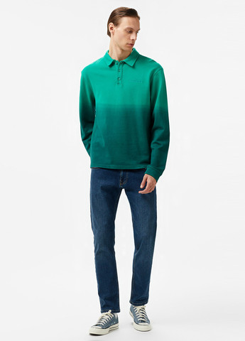 Изумрудная футболка-поло для мужчин Les Benjamins градиентная ("омбре")