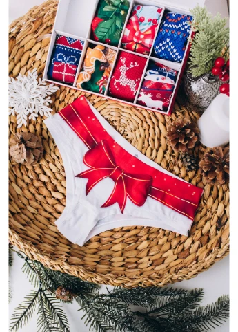 Трусики слип с принтом Your Christmas Gift DBA-24 MeMeMe (251826443)